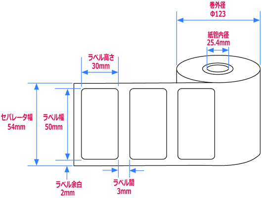 TD-2130用弱粘着ラベルロール