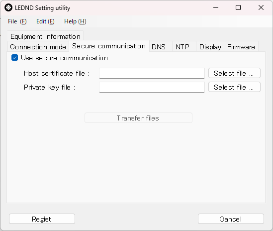 LEDND Setting in case of using HTTPS communication