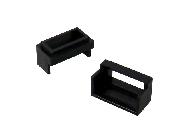 USBAEXCK-B0 USB用キャップ USBコネクタ板金穴 周囲化粧用カバー　黒　組込用